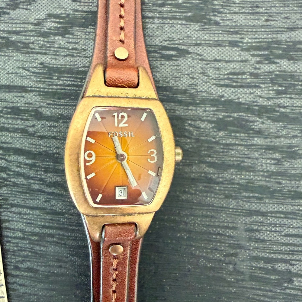Fossil brown leather watch (jr-9760)